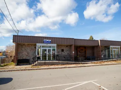 Outside the Fenelon Falls branch - brick building