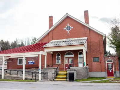 Outside of the bethany branch - red brick building