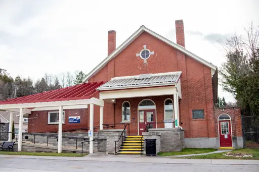 Outside of the bethany branch - red brick building